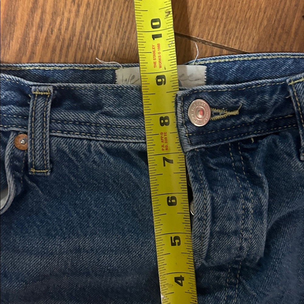 We The Free Blue Cropped Jeans with Frayed Hem - Picture 6 of 8